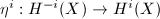 $\eta^i: H^{-i}(X)\rightarrow H^i(X)$