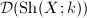 $\mathcal{D}(\mathrm{Sh}(X;k))$