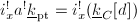 $i_x^!a^!\underline{k}_\mathrm{pt}=i_x^!(\underline{k}_C[d])$