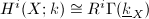$H^i(X; k)\cong R^i\Gamma(\underline{k}_X)$