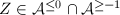$Z\in \mathcal{A}^{\le0}\cap \mathcal{A}^{\ge-1}$