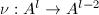 $\nu: A^l\rightarrow A^{l-2}$