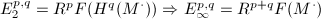 $E_2^{p,q}=R^pF(H^q(M^\cdot))\Rightarrow E_\infty^{p,q}=R^{p+q}F(M^\cdot)$