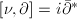 $[\nu,\partial]=i\bar\partial^*$