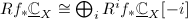 $Rf_*\underline{\mathbb{C}}_X\cong\bigoplus_iR^if_*\underline{\mathbb{C}}_X[-i]$