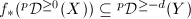 $f_*({}^p\mathcal{D}^{\ge0}(X))\subseteq {}^p\mathcal{D}^{\ge-d}(Y)$