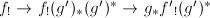 $f_!\rightarrow f_!(g')_*(g')^*\rightarrow g_*f'{}_!(g')^*$