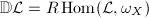 $\mathbb{D}\mathcal{L}=R\Hom(\mathcal{L},\omega_X)$