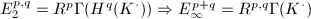 $E_2^{p,q}=R^p\Gamma(H^q(K^\cdot))\Rightarrow E_\infty^{p,q}=R^{p+q}\Gamma(K^\cdot)$