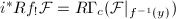 $i^*Rf_!\mathcal{F}= R\Gamma_c(\mathcal{F}|_{f^{-1}(y)})$