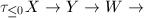 $\tau_{\le0}X\rightarrow Y\rightarrow W\rightarrow$