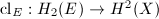 $\mathrm{cl}_E: H_2(E)\rightarrow H^2(X)$