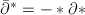 $\bar\partial^*=-*\partial*$