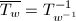 $\overline{T_{w}}=T_{w^{-1}}^{-1}$