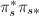 $\pi_s^*\pi_{s*}$