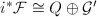 $i^*\mathcal{F}\cong Q\oplus\mathcal{G}'$