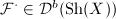 $\mathcal{F}^\cdot\in\mathcal{D}^b(\mathrm{Sh}(X))$