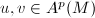 $u,v\in A^p(M)$