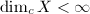 $\dim_c X<\infty$