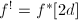 $f^!=f^*[2d]$