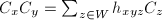 $C_xC_y=\sum_{z\in W} h_{xyz}C_z$