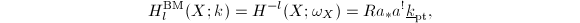 $$H^\mathrm{BM}_l(X;k)=H^{-l}(X;\omega_X)=Ra_*a^!\underline{k}_\mathrm{pt},$$