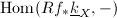$\Hom(Rf_*\underline{k}_X,-)$