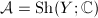 $\mathcal{A}=\mathrm{Sh}(Y;\mathbb{C})$