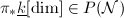 $\pi_*\underline{k}[\dim]\in P(\mathcal{N})$
