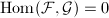 $\Hom(\mathcal{F},\mathcal{G})=0$