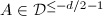 $A\in\mathcal{D}^{\le-d/2-1}$