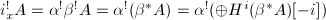 $i_x^!A=\alpha^!\beta^!A=\alpha^!(\beta^*A)=\alpha^!(\oplus H^i(\beta^*A)[-i])$
