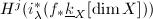 $H^j(i_\lambda^*(f_*\underline{k}_X[\dim X]))$