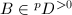 $B\in{}^pD^{>0}$