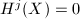 $H^j(X)=0$