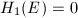 $H_1(E)=0 $