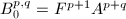 $B_0^{p,q}=F^{p+1} A^{p+q}$