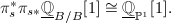 $\pi_s^*\pi_{s*}\underline{\mathbb{Q}}_{B/B}[1 ]\cong \underline{\mathbb{Q}}_{\mathbb{P}^1}[1 ].$