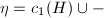 $\eta=c_1(H)\cup -$