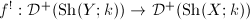 $f^!: \mathcal{D}^+(\mathrm{Sh}(Y;k))\rightarrow \mathcal{D}^+(\mathrm{Sh}(X;k))$