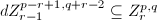 $d Z_{r-1}^{p-r+1,q+r-2}\subseteq Z_r^{p,q}$
