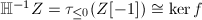 $\mathbb{H}^{-1} Z=\tau_{\le0}(Z[-1])\cong \ker f$