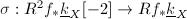 $\sigma: R^2f_*\underline{k}_X[-2]\rightarrow  Rf_*\underline{k}_X$
