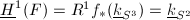 $\underline{H}^1(F)=R^1f_*(\underline{k}_{S^3})=\underline{k}_{S^2}$