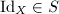 $\Id_X\in S$