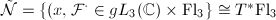 $\tilde{\mathcal{N}}=\{(x,\mathcal{F^\cdot}\in gL_3(\mathbb{C})\times \mathrm{Fl}_3\}\cong T^*\mathrm{Fl}_3$