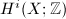$H^i(X;\mathbb{Z})$