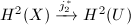 $H^2(X)\xrightarrow{j_2^*} H^2(U)$