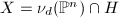 $X=\nu_d(\mathbb{P}^n)\cap H$