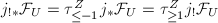 $j_{!*}\mathcal{F}_U=\tau_{\le -1}^Zj_*\mathcal{F}_U=\tau_{\ge1}^Z j_!\mathcal{F}_U$